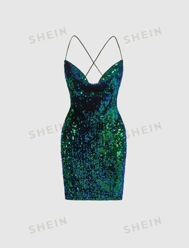 Vestido de lentejuelas verde