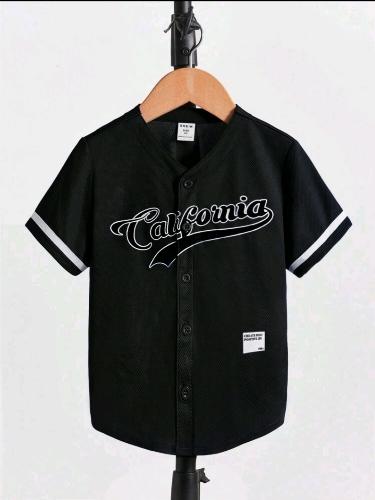 Camisa beisbolera negra
