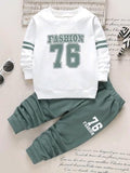 Conjunto deportivo blanco y verde 5y-6y