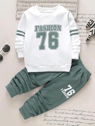 Conjunto deportivo blanco y verde 5y-6y
