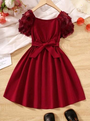 Vestido manga farol talla 5Y