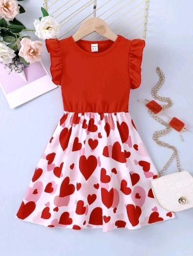 Vestido de corazones rojos