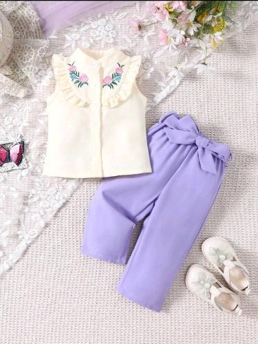 Conjunto de blusa sin manga T7