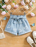 Short de jean con corazones